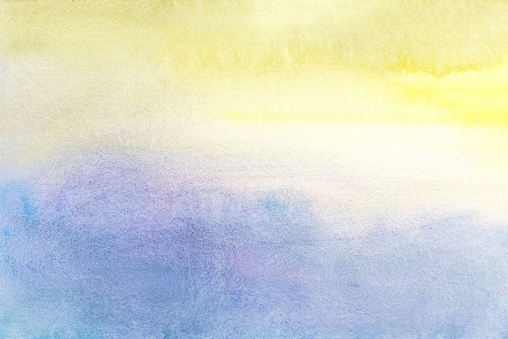 Yellow and blue watercolor background with yellow