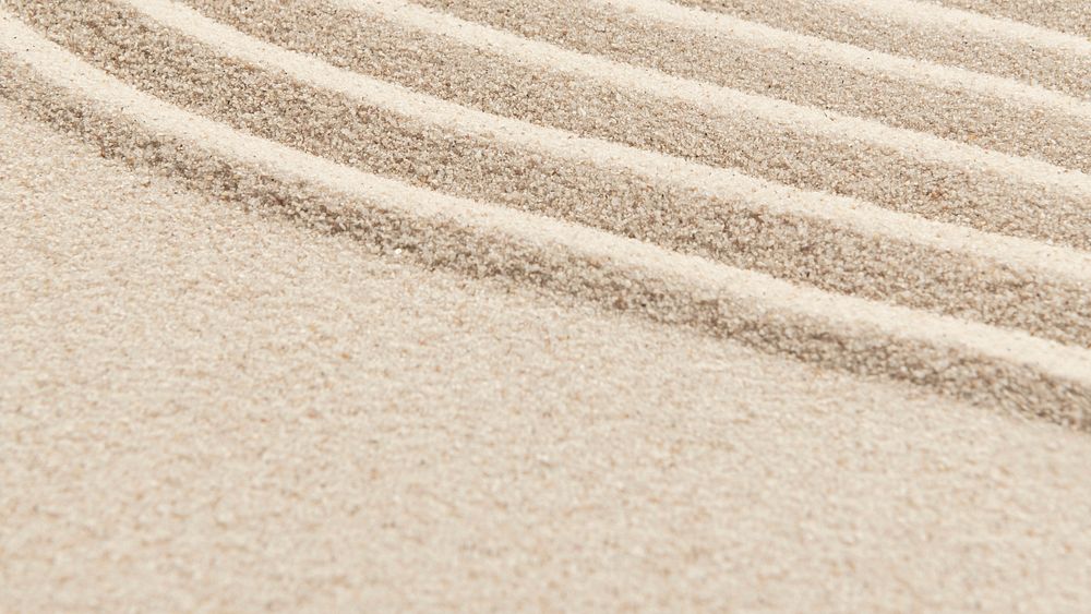 Zen sand wave textured background in peace concept