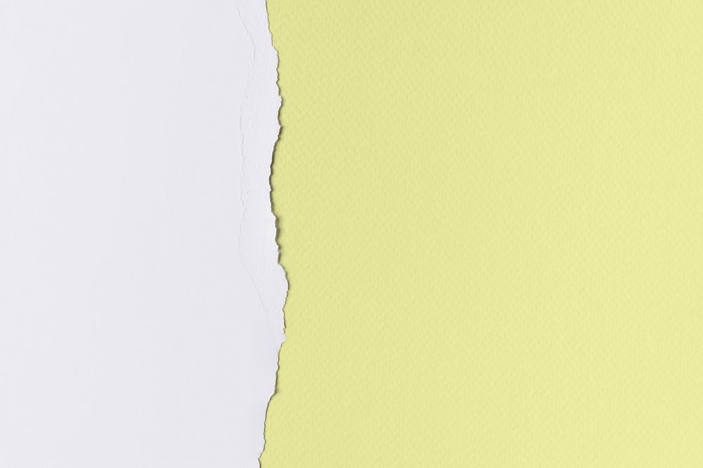 Ripped paper border in yellow on handmade colorful background