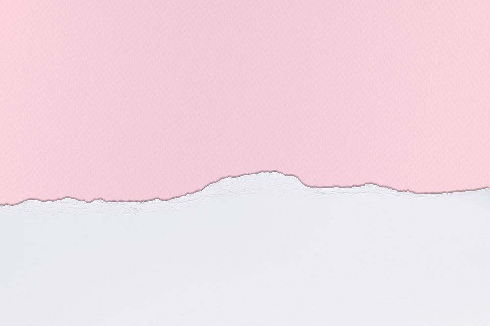 Ripped paper border in pink on handmade colorful background