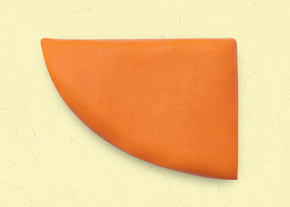 Clay pic geometric shape psd orange cute graphic for kids