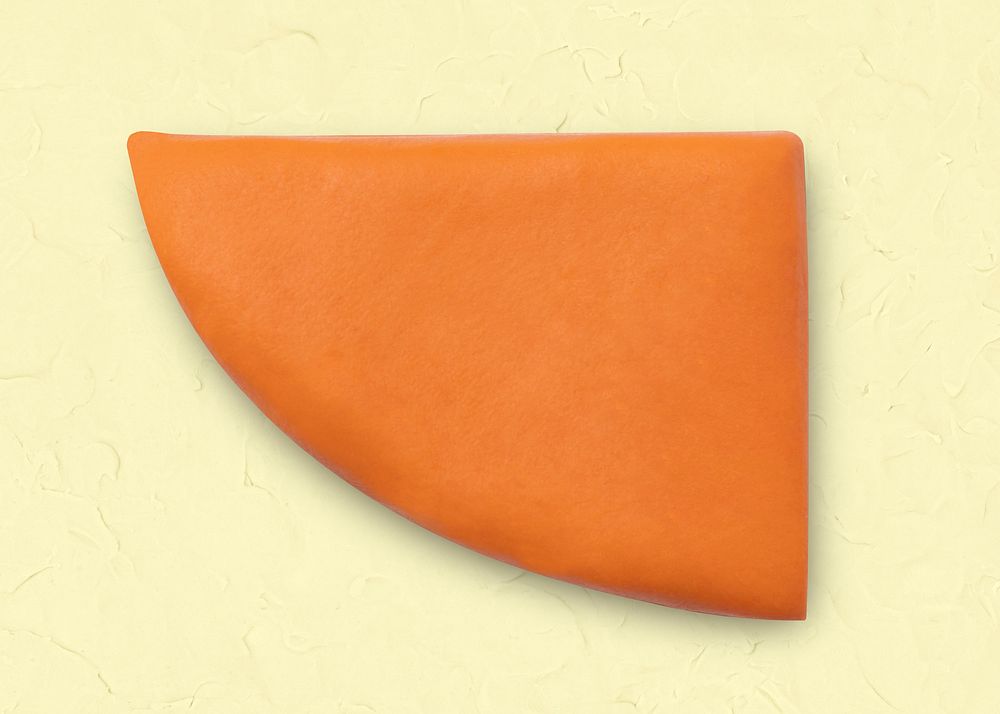 Clay pic geometric shape orange cute graphic for kids
