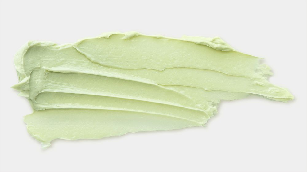 Pastel green cream smear texture