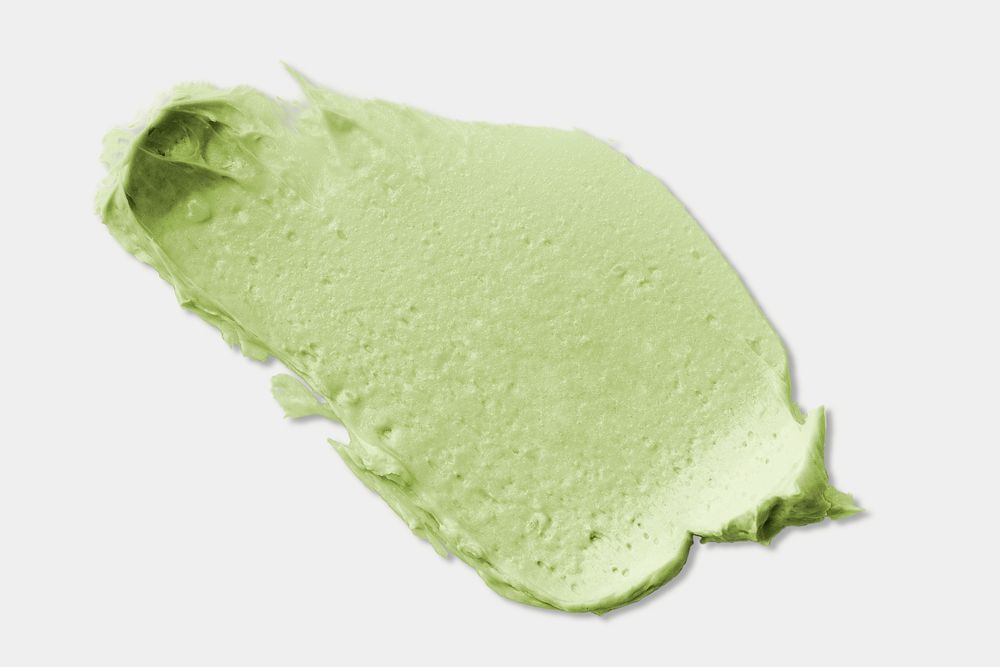 Green cream lipstick element psd texture