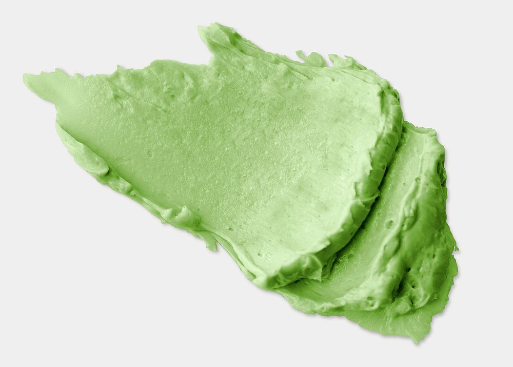 Lime green cream smear texture
