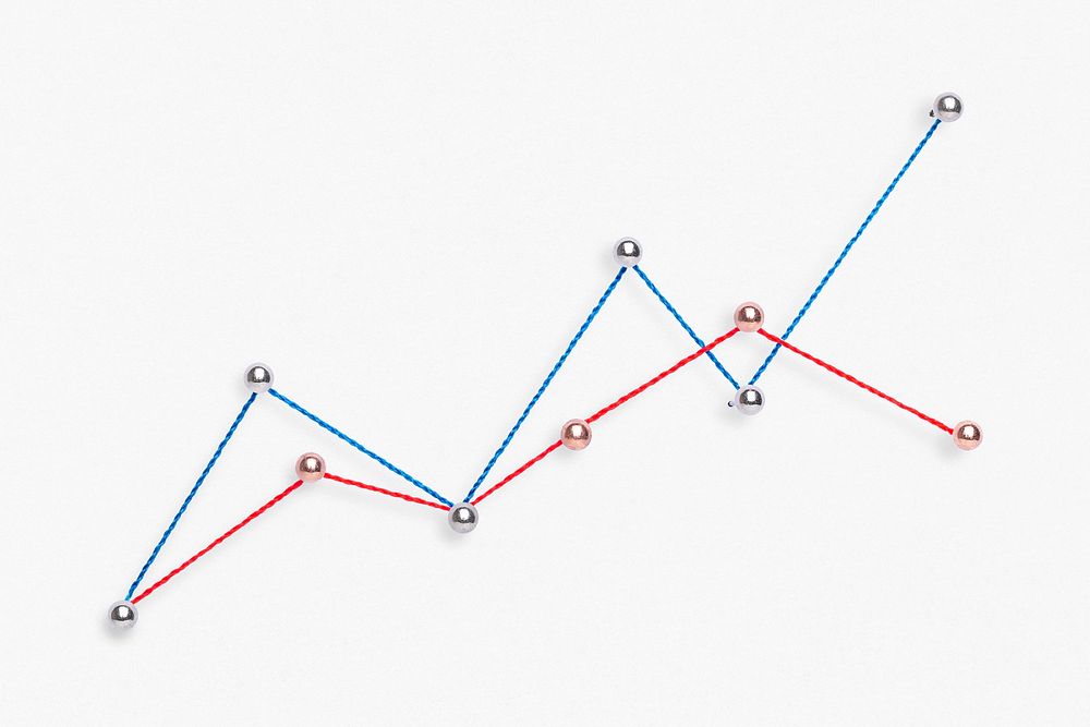 Graph increase element, growth trend in business, vector design