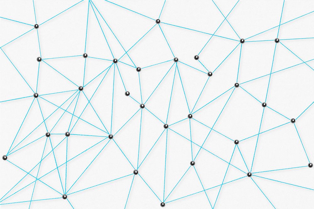 Business network background, connecting dots, technology design