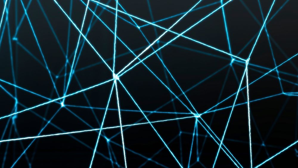 Business network desktop wallpaper, connecting dots, technology design