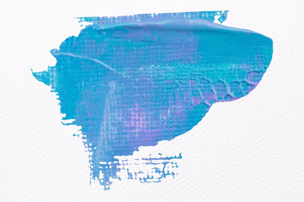 Blue paint smear textured brush stroke creative art graphic