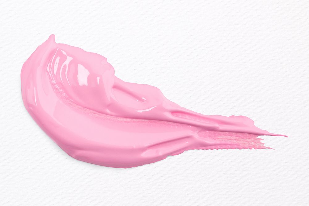 Pink acrylic paint textured brush stroke creative art graphic