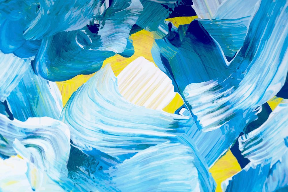 Blue paint textured background vector aesthetic DIY experimental art