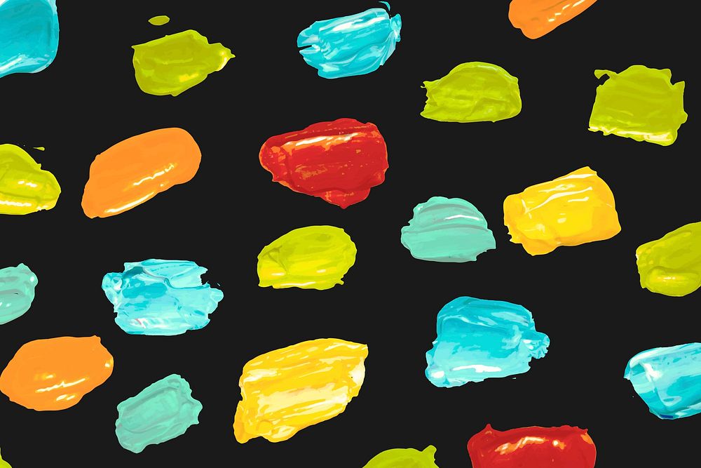 Paint smear textured background vector in colorful pattern for kids