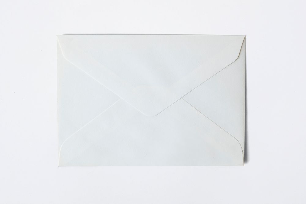 White letter envelope stationery on the table