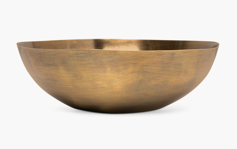 Luxury bowl psd mockup in gold