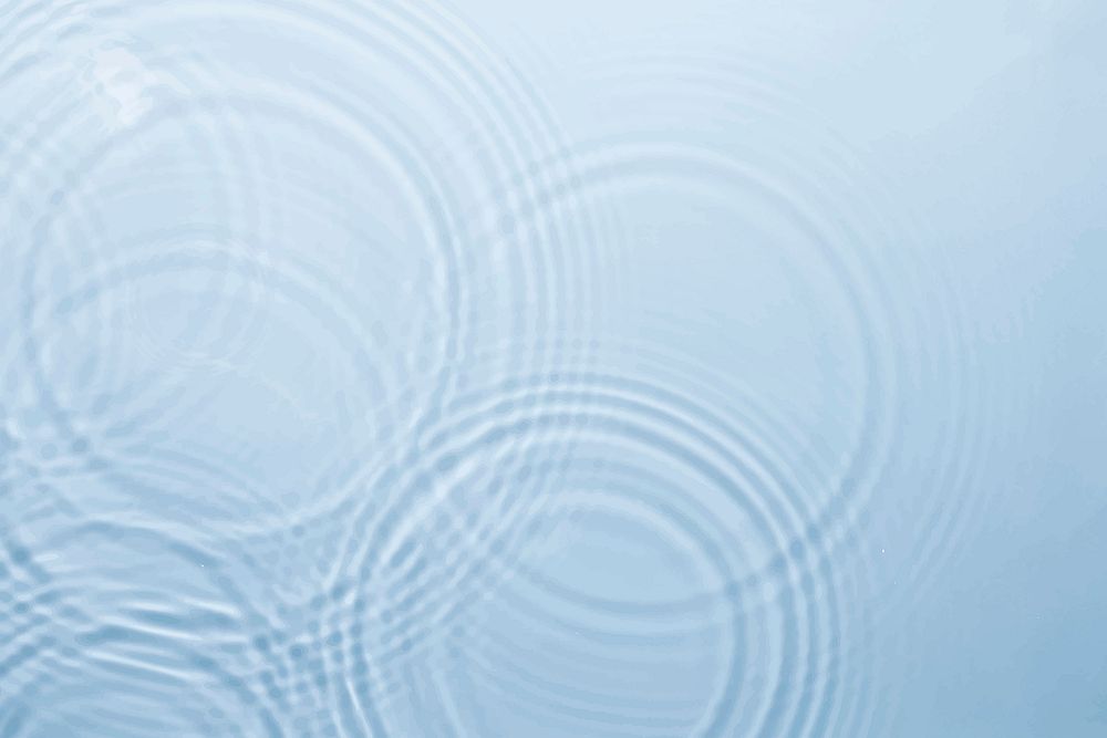Water ripple, blue background vector