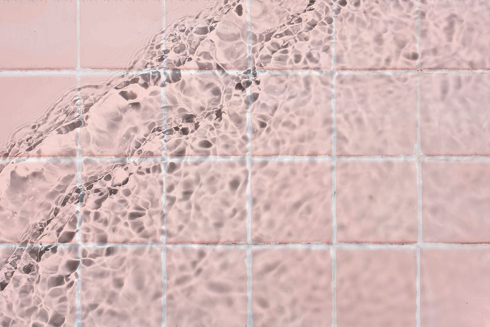 Water texture background, pink tiles