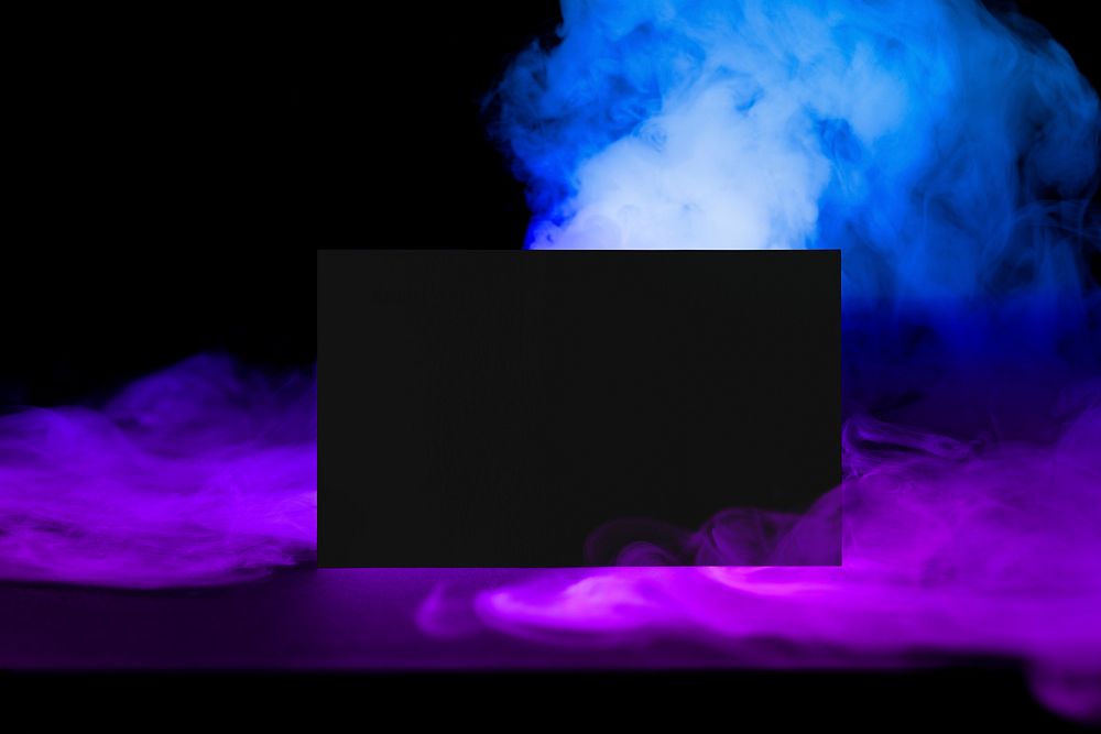 Business card, aesthetic smoke with design space