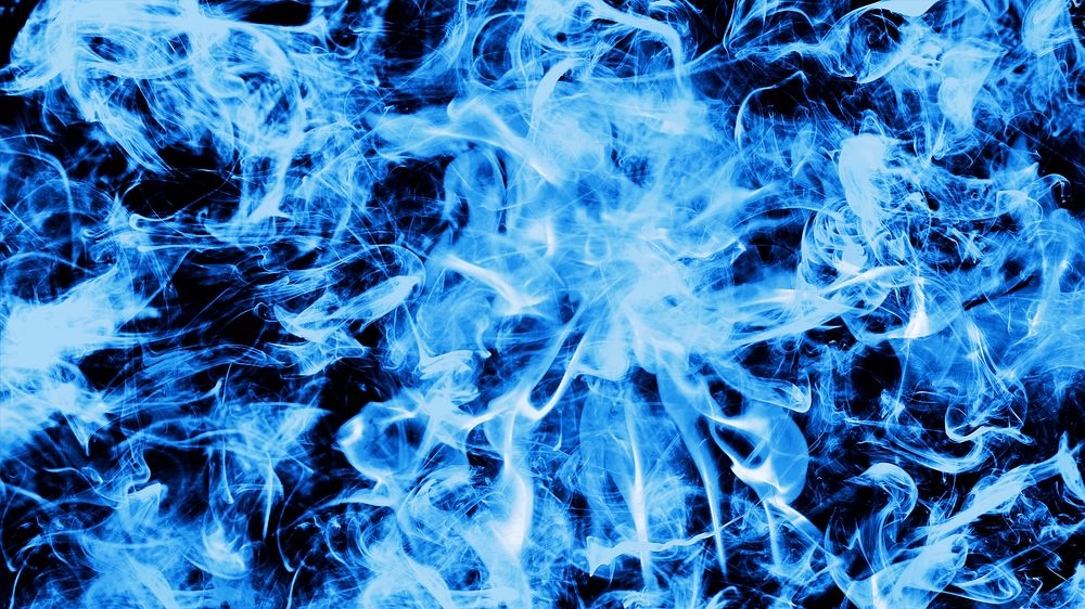 Abstract fire desktop wallpaper, blue realistic burning flame image