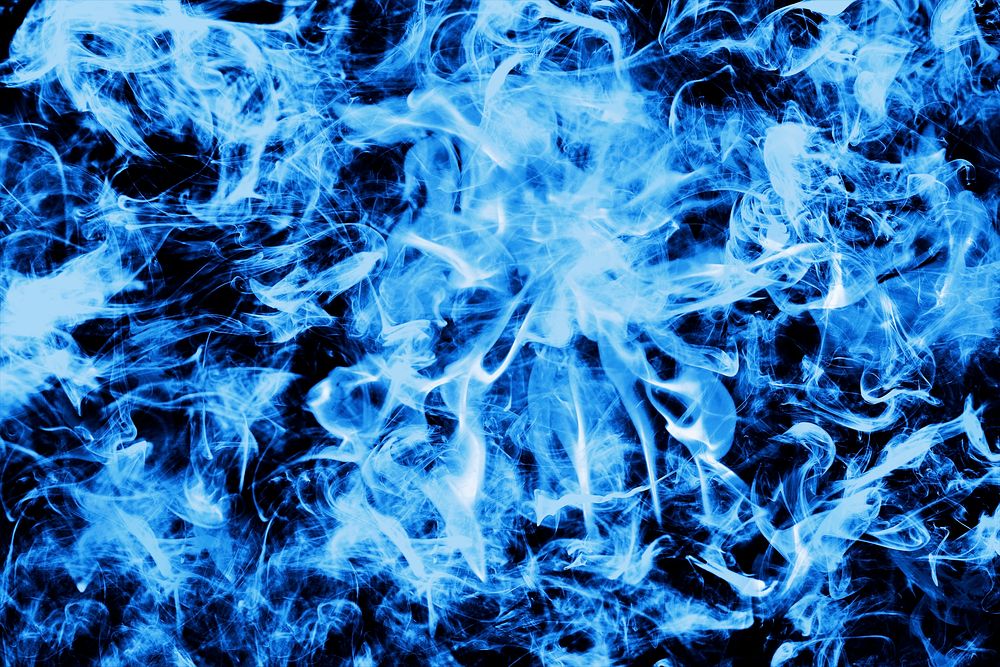 Abstract flame background, blazing blue fire