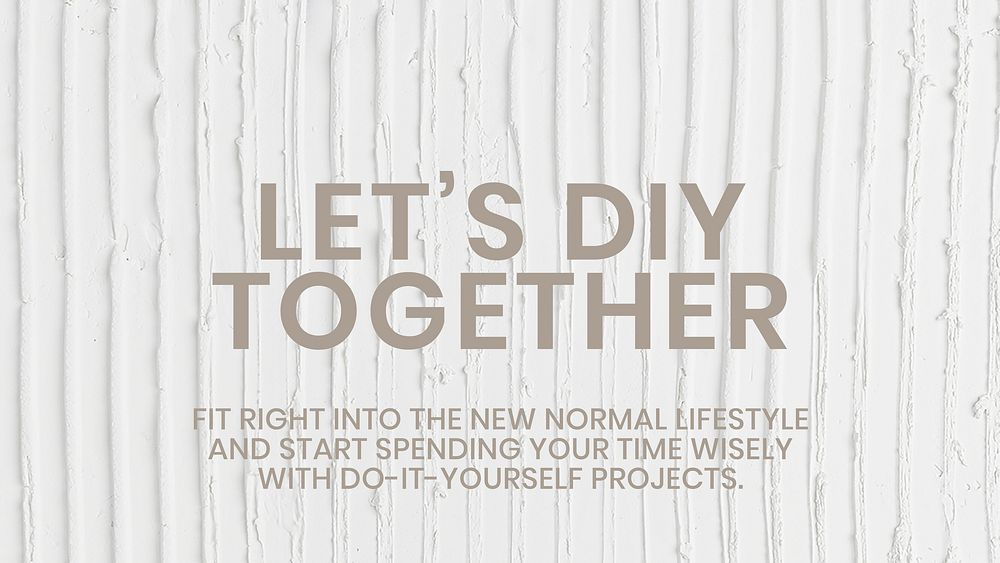 Textured blog banner template vector with let's DIY together text