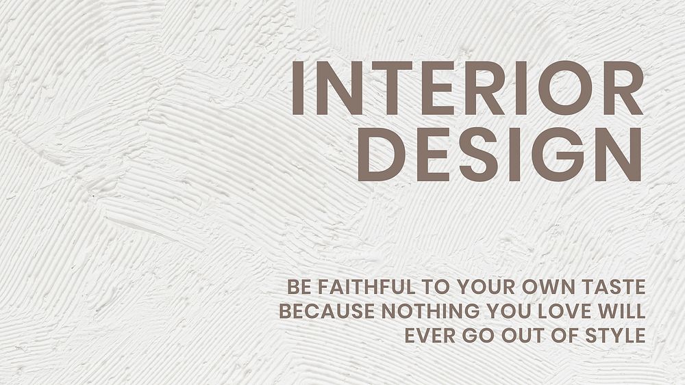 Textured blog banner template vector with interior design text