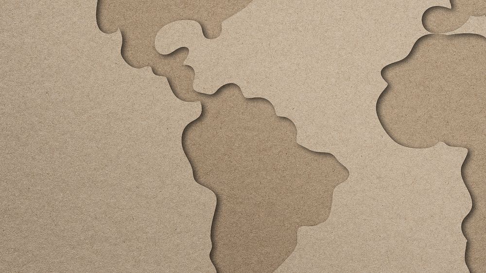 Brown paper crafted globe world environment graphic