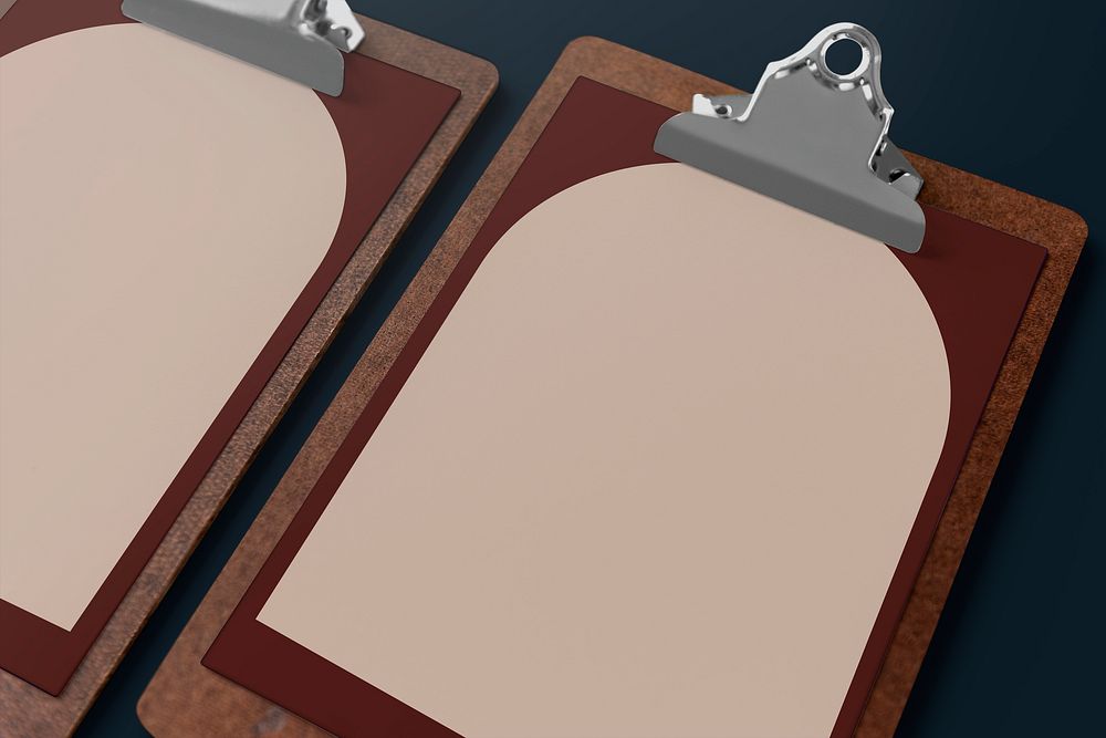 Blank paper on clipboard corporate identity design
