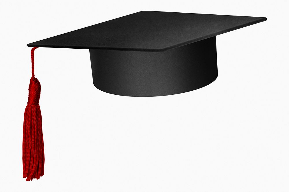 Graduation cap isolated on white