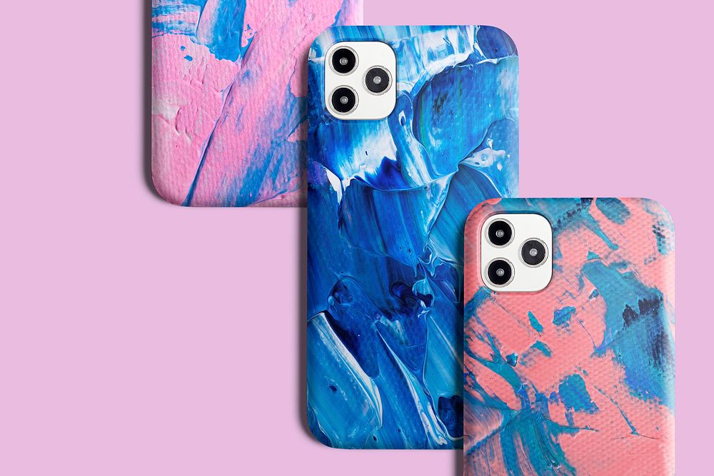 Acrylic paint phone case colorful aesthetic digital device