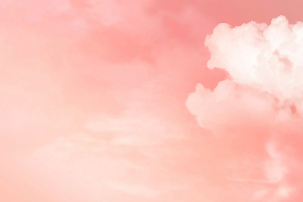 Pastel background vector of sky in feminine style