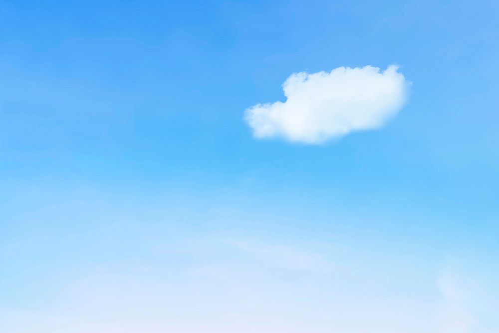 Cute background vector featuring sky and clouds
