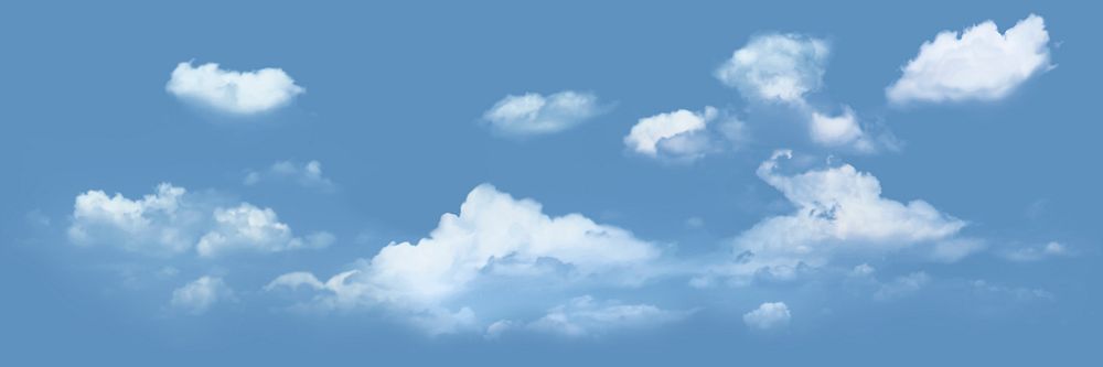 Blue sky with white clouds psd