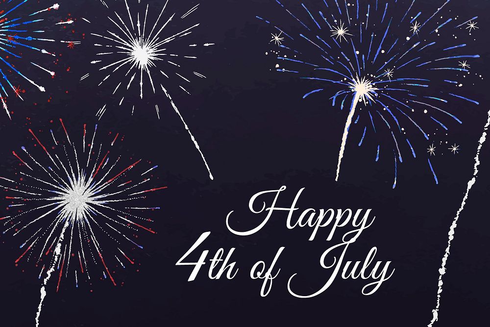 4th of July template vector for banner with editable text 