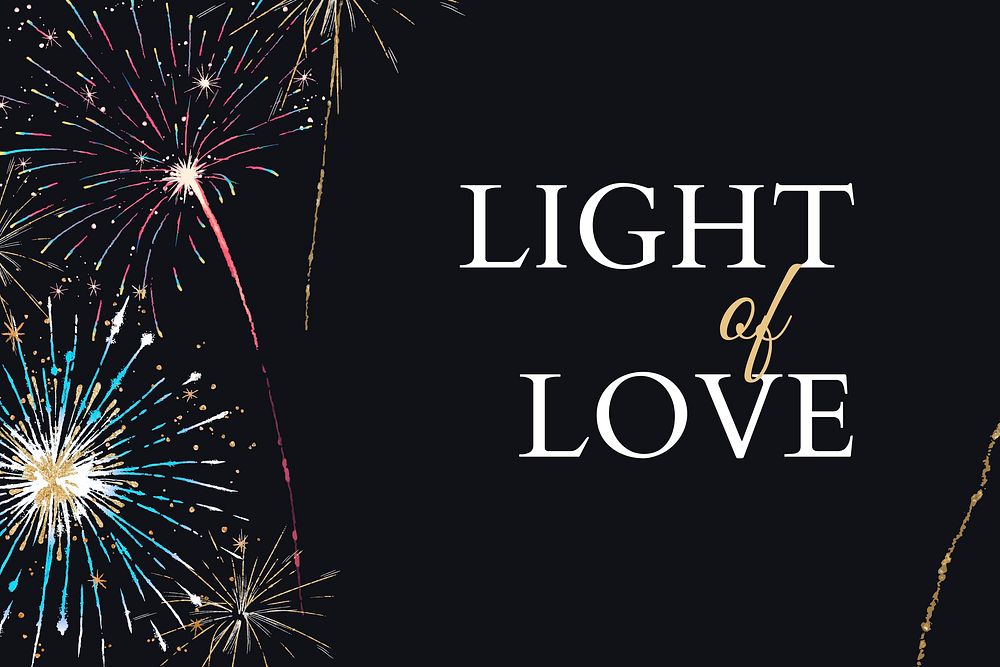 4th of July template vector for banner with editable text, light of love