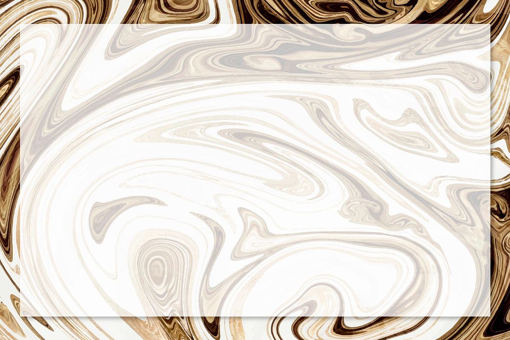Gold fluid art frame vector