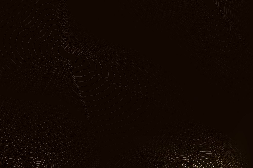 Black technology background psd with brown futuristic waves