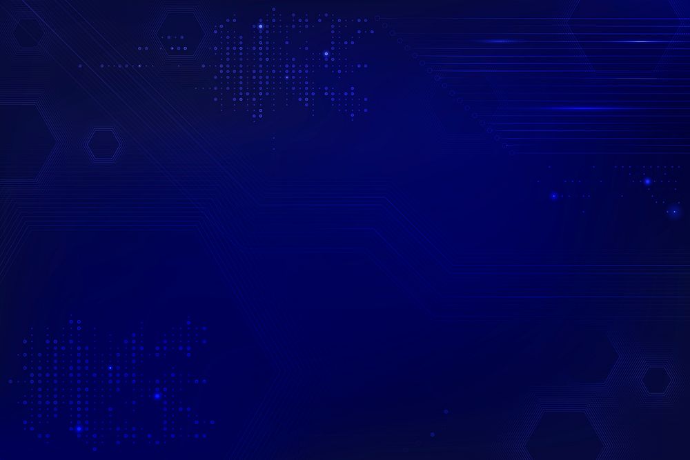Blue data technology background psd with circuit board