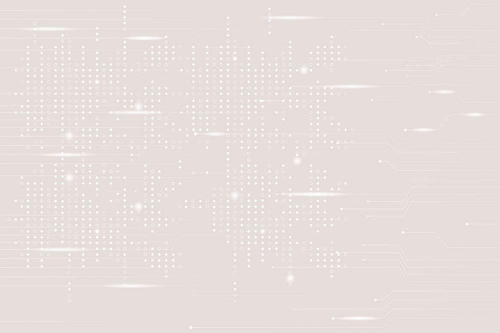 Beige data technology background psd with circuit lines