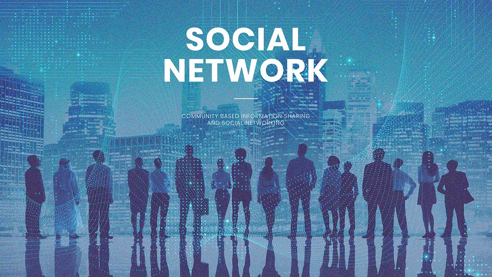 Social network technology computer business presentation