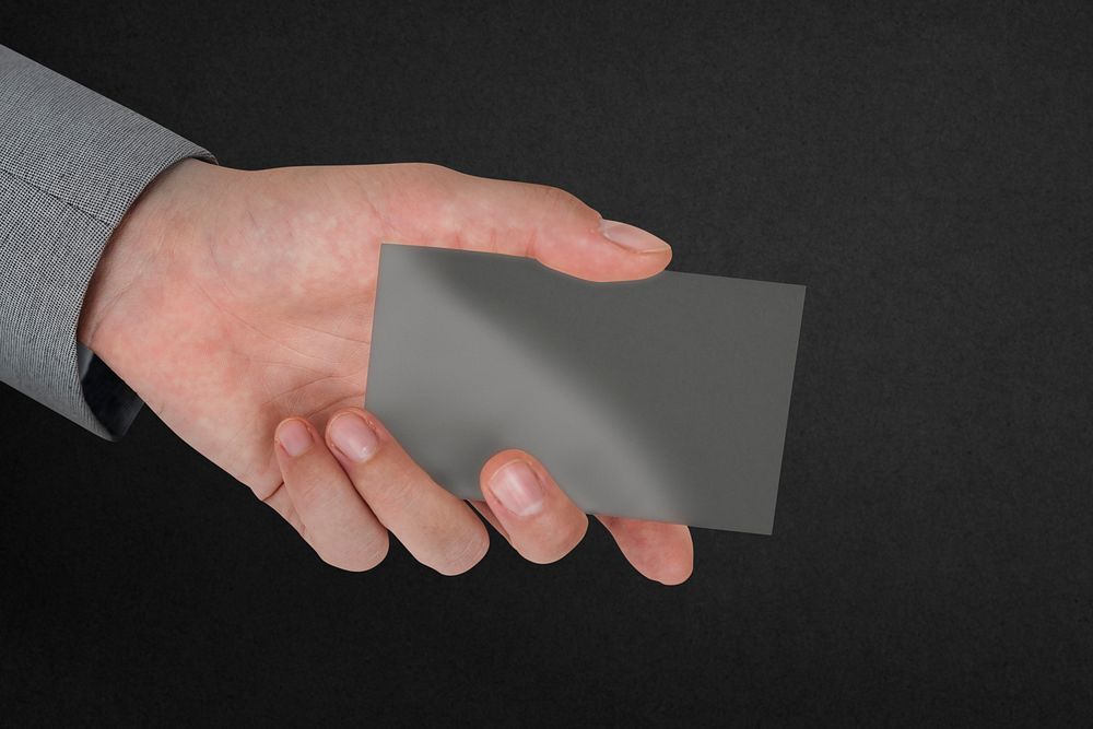 Gray business card with design space
