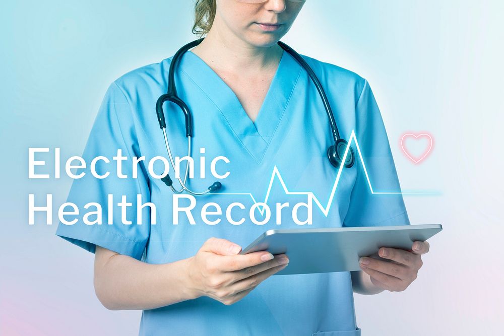Electronic health record technology vector
