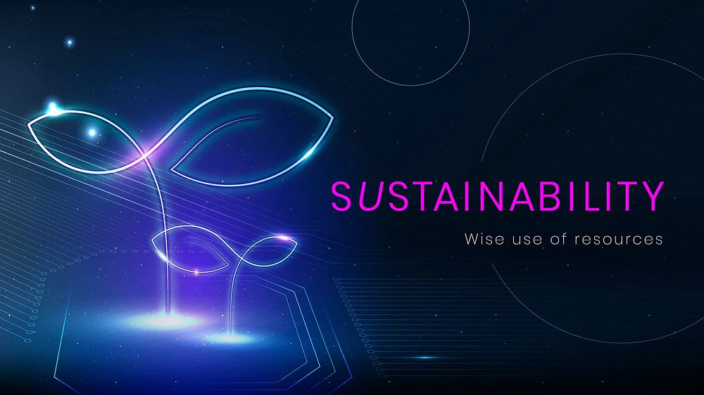 Sustainability environment technology banner template vector