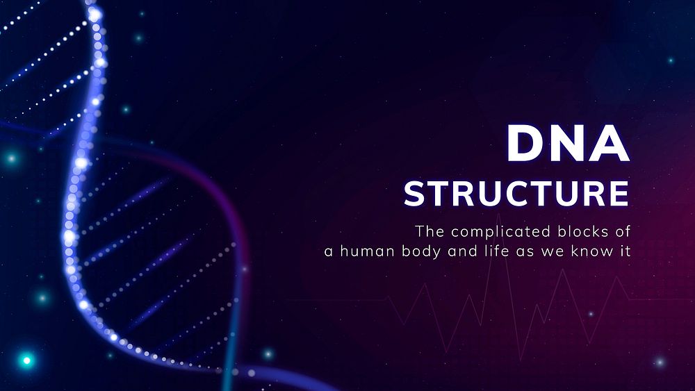 DNA structure biotechnology template vector presentation