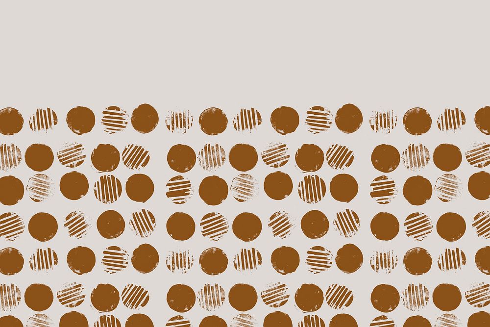 Round brown block print background