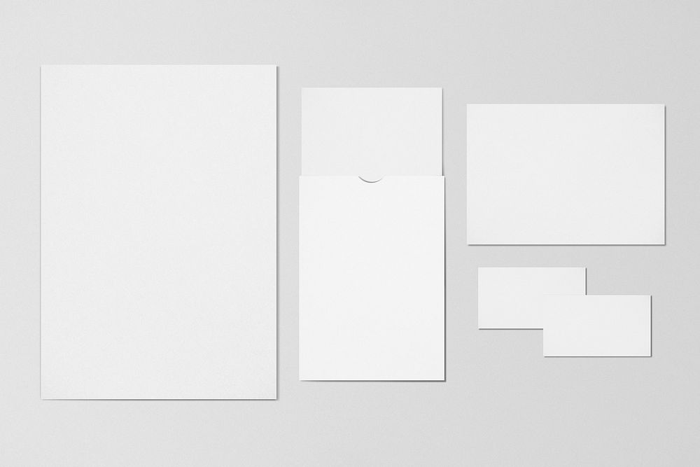 Corporate identity stationery set with design space