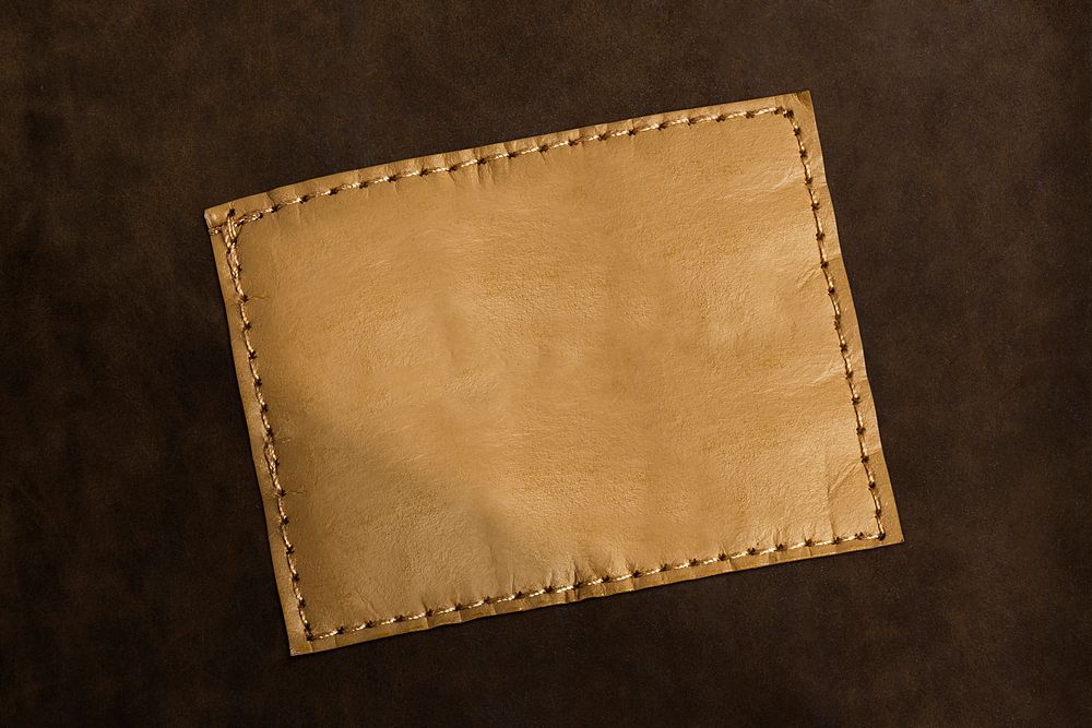 Blank brand leather label for jeans