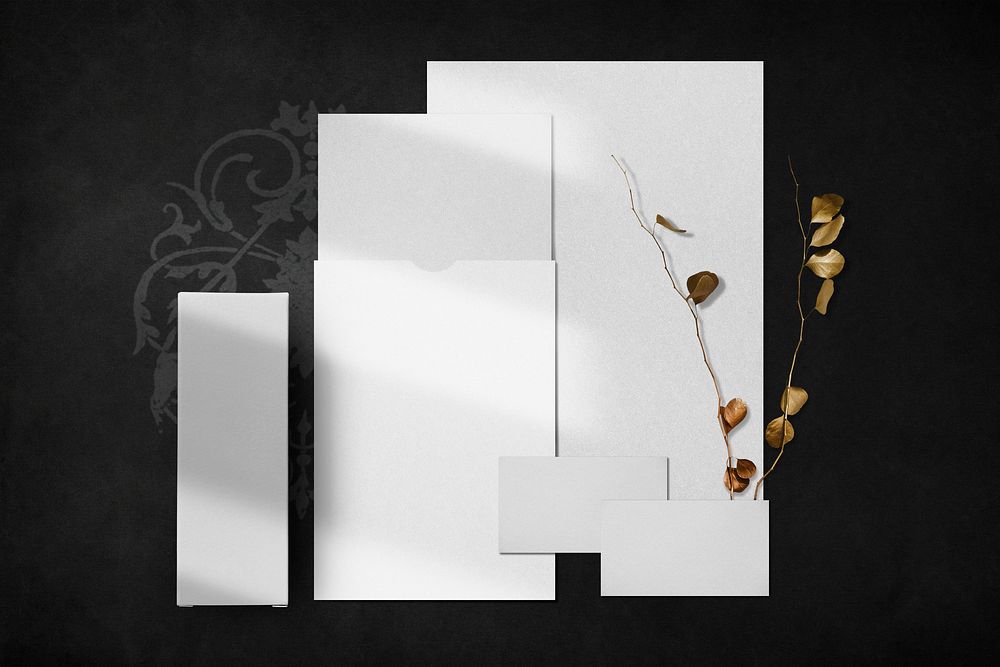 Paper stationery with blank card