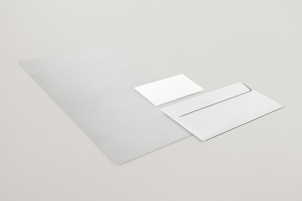 Envelope with paper card stationery