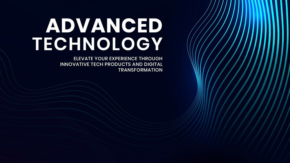 Advanced technology banner template psd with digital background