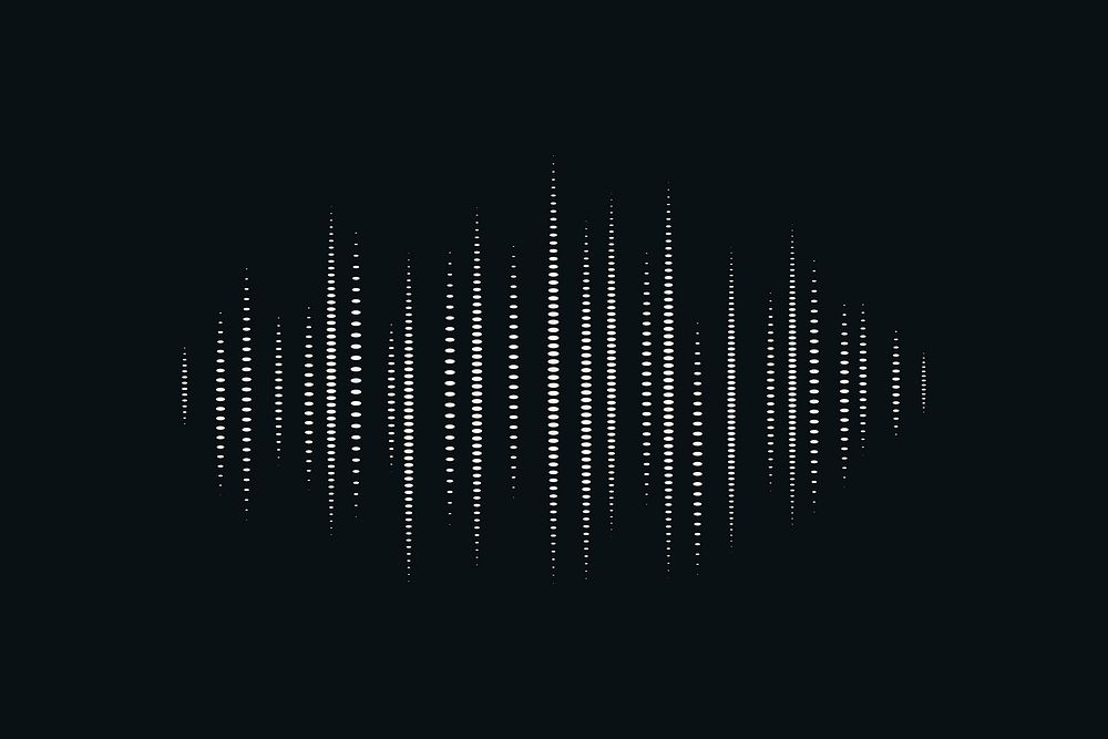 Sound wave black digital background vector entertainment technology